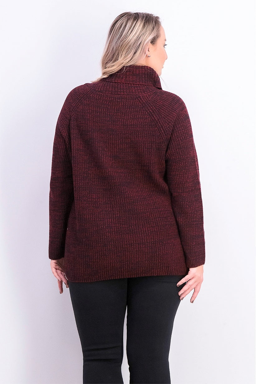 Style & Co Women's Pointelle-Knit Sweater Dark Red Size Extra Small