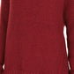 Style & Co Women's Cowl-Neck Sweater Dark Red Size Large
