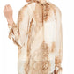 Alfani Women's Snake Embossed Tie Sleeve Top Beigekhaki Size Large