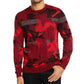Alfani Men's Abstract Jacquard Crewneck Sweater Red Size XX-Large