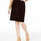 Charter Club Women's Corduroy Tummy Control Skirt Brown Size 4 Petite