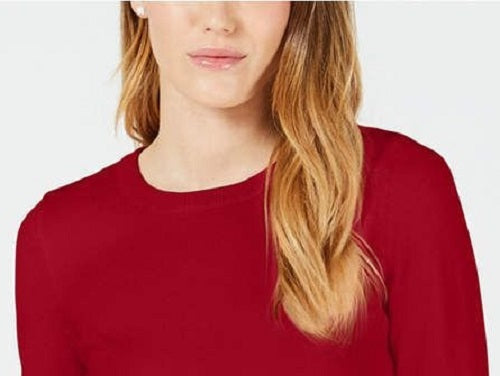 Maison Jules Women's Crewneck 3/4-Sleeve Sweater Wine Size XX-Large