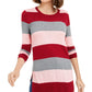 Maison Jules Women's Striped Sweater Red Size X-Large