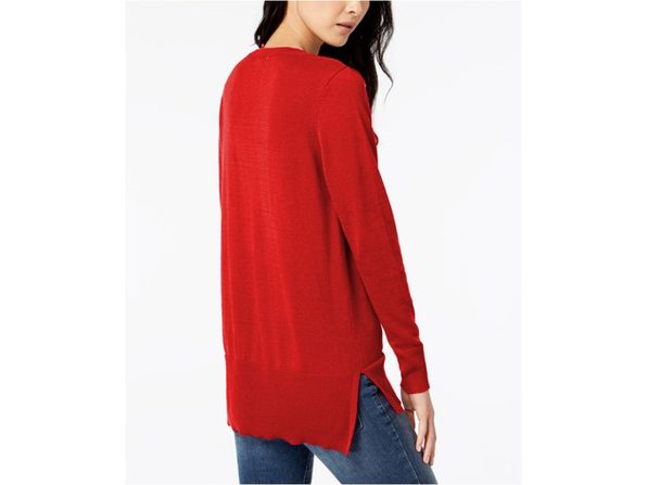 Maison Jules Women's V Neck Sweater Wine Size X-Small
