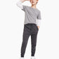 Big Boys Solid Moto Knit Jogger Black Size Small