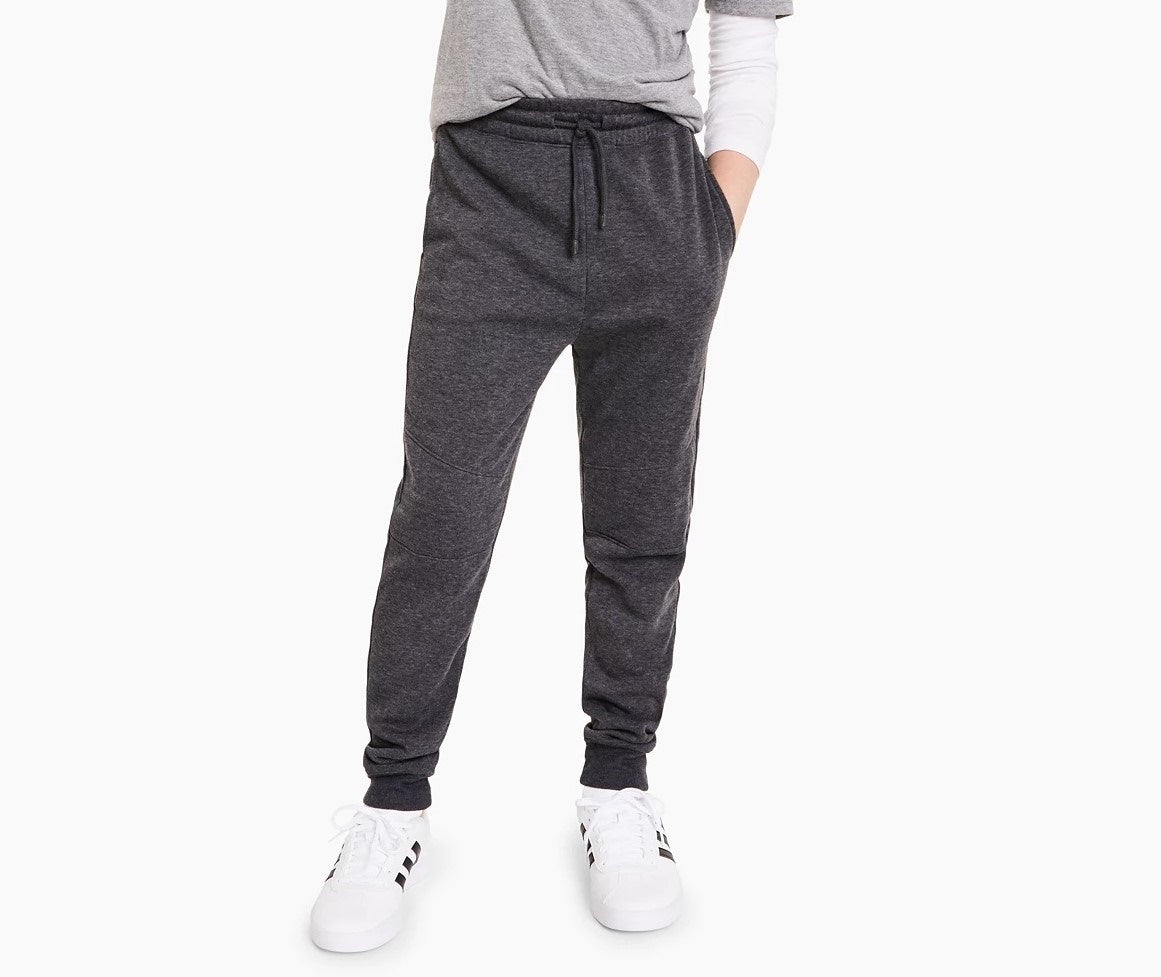 Big Boys Solid Moto Knit Jogger Black Size Small