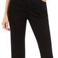 INC International Concepts Women's Fringe Hem Straight Leg Ankle Jeans Black Size 6