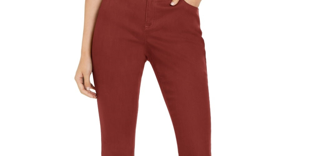 INC International Concepts Women's Incessentials Curvy-Fit Skinny Jeans Red Size 4