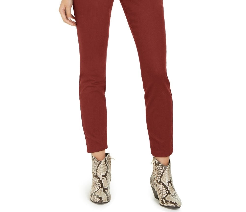 INC International Concepts Women's Incessentials Curvy-Fit Skinny Jeans Red Size 4