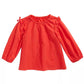 First Impressions Baby Girls Metallic Striped Bow-Trim Top Red Size 3-6M