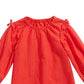 First Impressions Baby Girls Metallic Striped Bow-Trim Top Red Size 3-6M