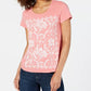 Style & Co Women's Graphic T-Shirt Orange Size Medium