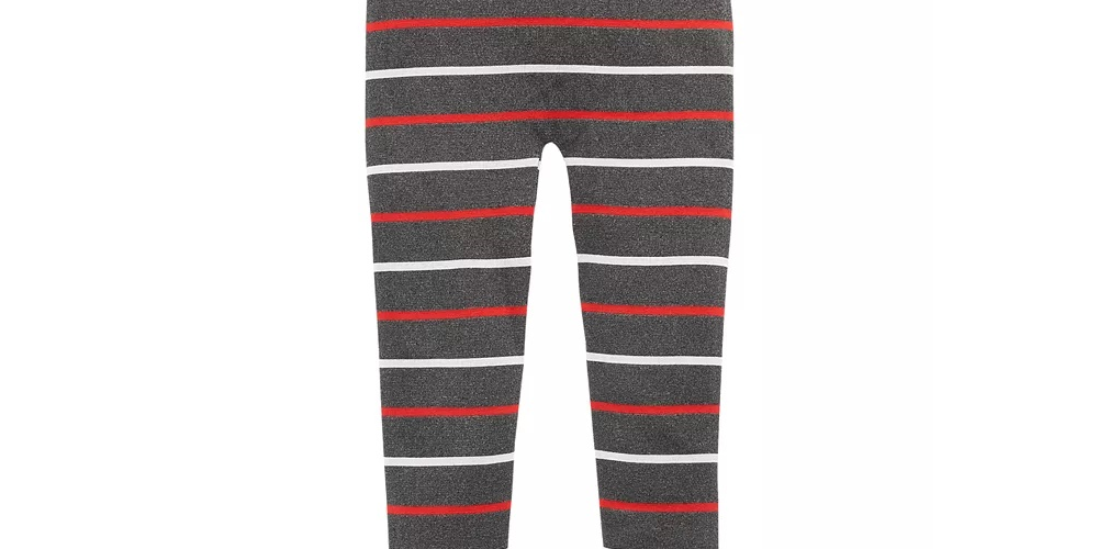 Epic Threads Big Girls Striped Leggings Gray Size Large