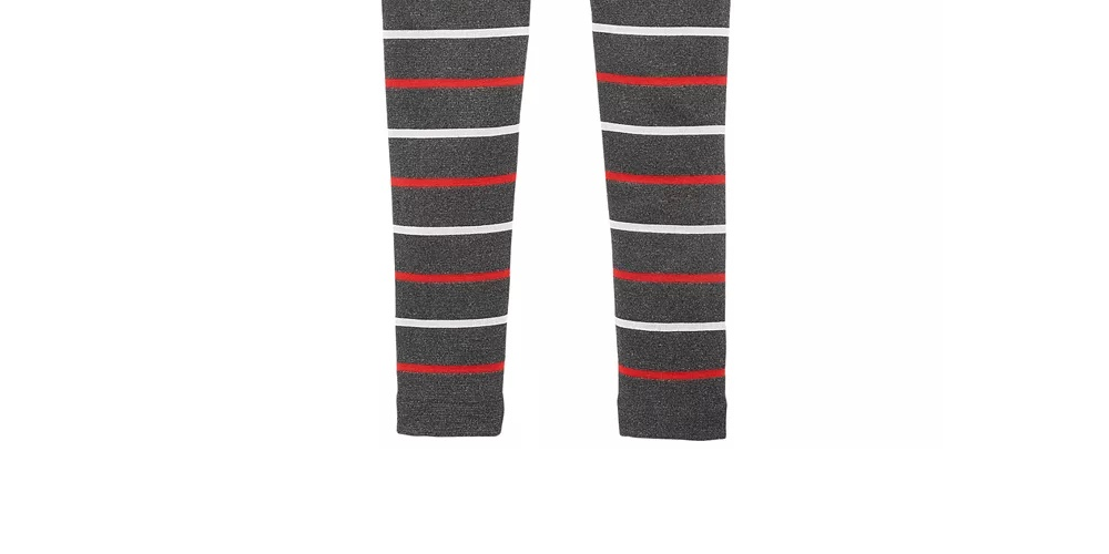 Epic Threads Big Girls Striped Leggings Gray Size Large