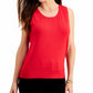 Charter Club Women's Sleeveless Crew Neck Sweater Red Size Large