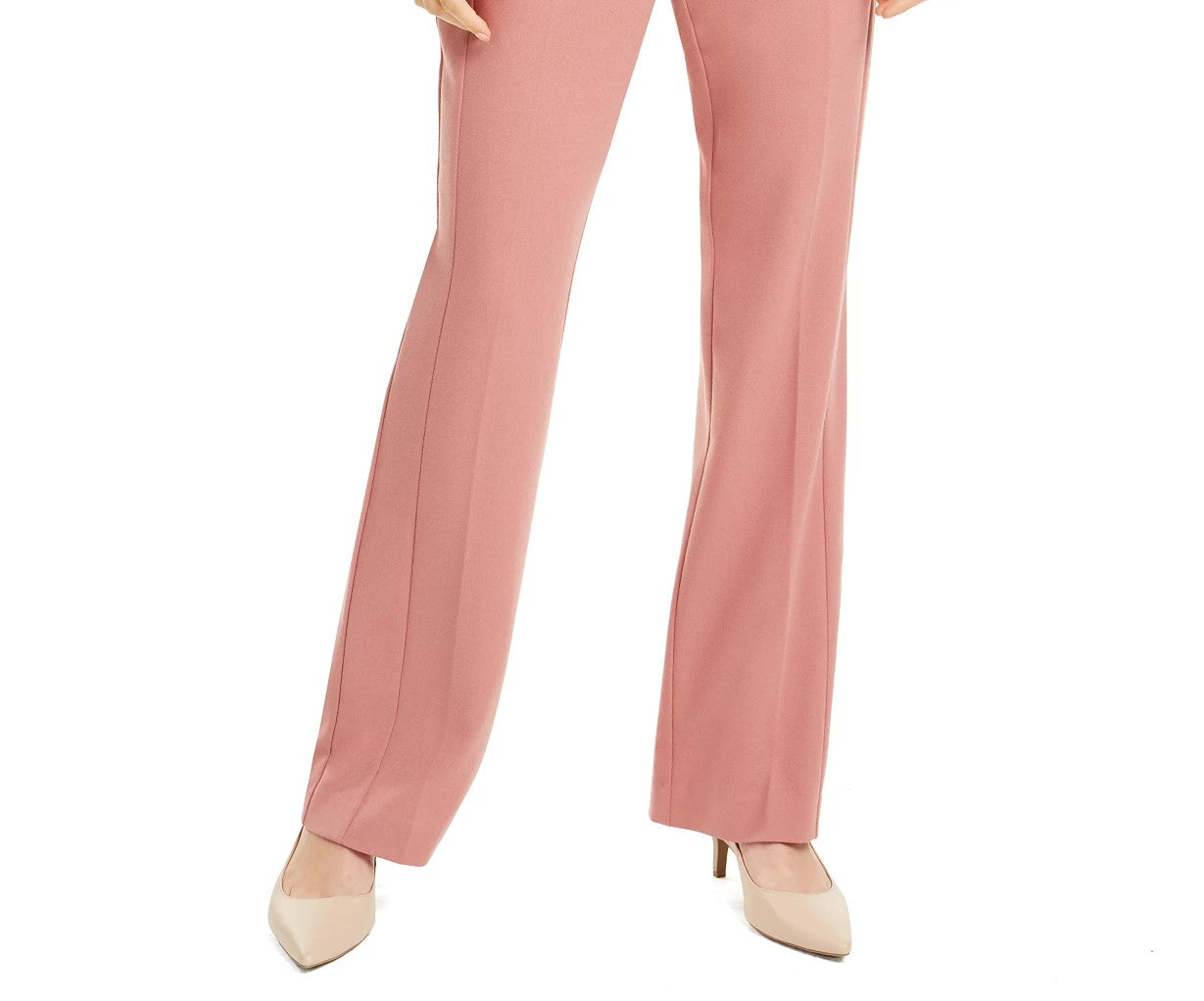 Alfani Women's Belted Straight-Leg Pants Pink Size 6