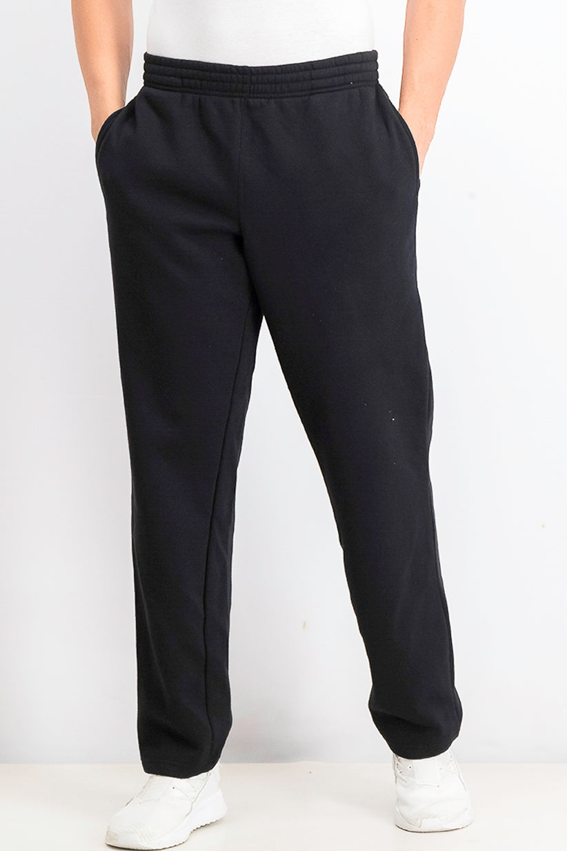 ID Ideology Men's Open-Hem Fleece Sweatpants Black Size Small