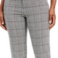 Charter Club Women's Plaid Straight-Leg Pants  Dark Gray Size 14 Petite
