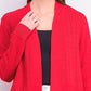 Charter Club Women's Patchwork Cardigan Red Size Large