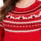 Charter Club Women's Plus Fair Isle Printed Sweater Red Size 0X