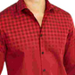 Alfani Men's Ombre Collared Classic Fit Dress Shirt Red Size XX-Large
