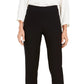 JM Women's Collection Jacquard Straight-Leg Pull-On Pants Black Size Extra Small