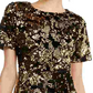 INC International Concepts Women's Sequin Dress Gold Size Petite Medium