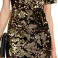 INC International Concepts Women's Sequin Dress Gold Size Petite Medium