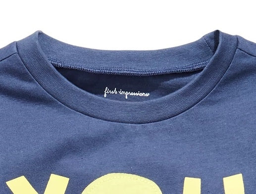 First Impressions Baby Boy's Smile-Print Cotton T-Shirt Blue Size 3-6 Months
