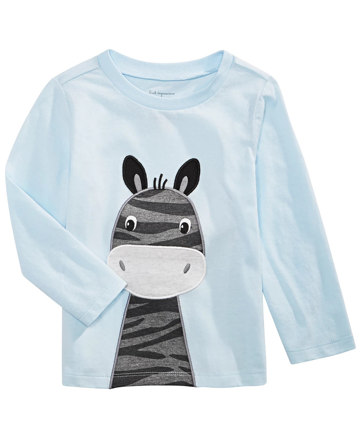 First Impressions Baby Boy's Zebra Print Cotton T-Shirt  Blue Size 3-6 Months