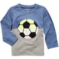 First Impressions Baby Boy's Soccer-Print Colorblocked T-Shirt Blue Size 12 Months