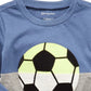 First Impressions Baby Boy's Soccer-Print Colorblocked T-Shirt Blue Size 12 Months