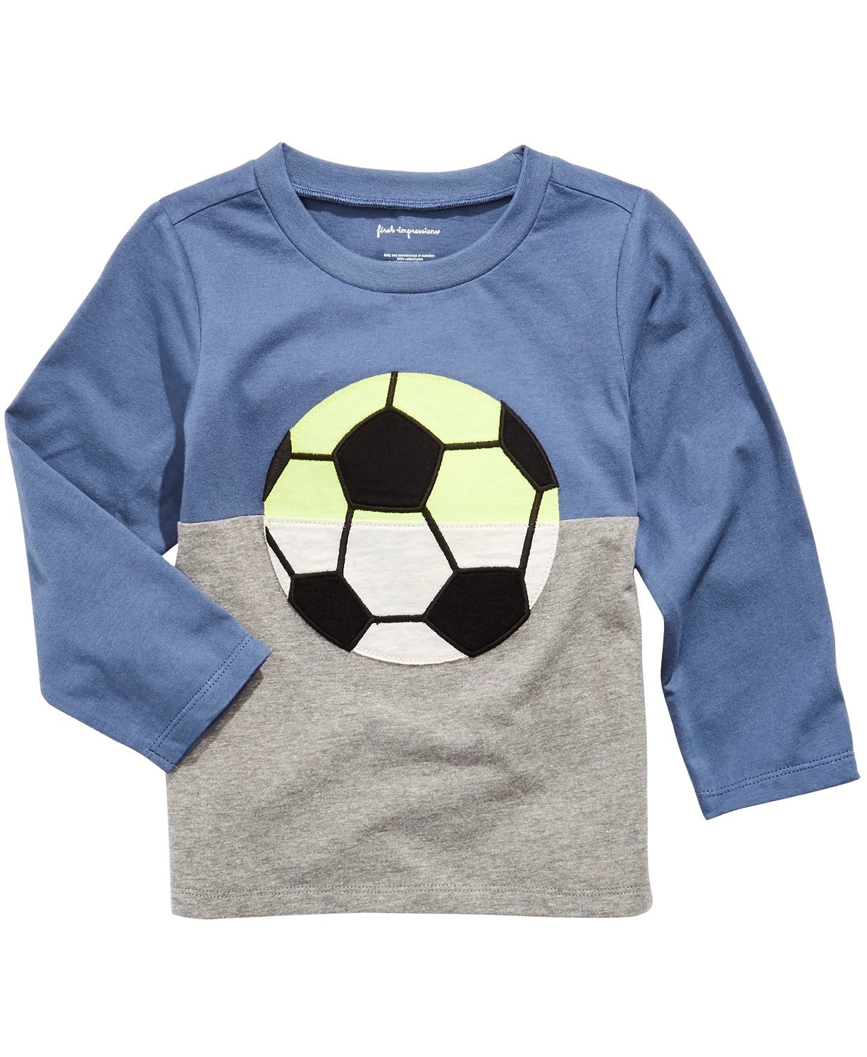 First Impressions Toddler Boy's Soccer Print Colorblocked T-Shirt Blue Size 4T
