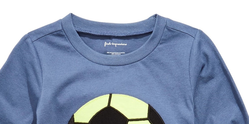 First Impressions Toddler Boy's Soccer Print Colorblocked T-Shirt Blue Size 4T