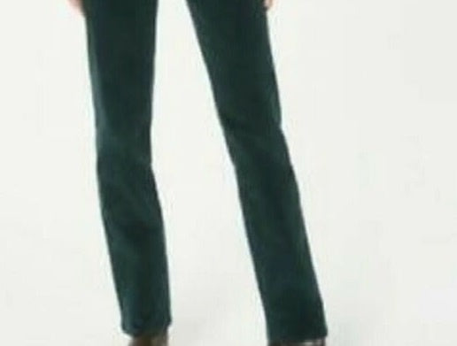 Charter Club Women's Lexington Corduroy Tummy-Control Pants Dark Green Size 16