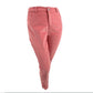 Charter Club Women's Lexington Corduroy Tummy Control Pants Pink Size 16