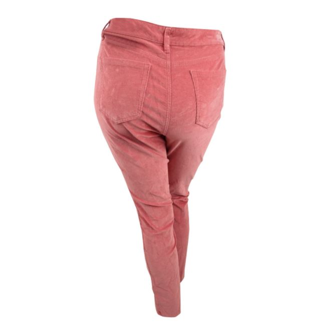 Charter Club Women's Lexington Corduroy Tummy Control Pants Pink Size 16