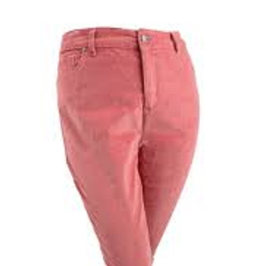 Charter Club Women's Lexington Corduroy Tummy Control Pants Pink Size 8