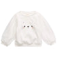 First Impressions Baby Girls Cotton Animal Face Sweatshirt White Size 6-9M