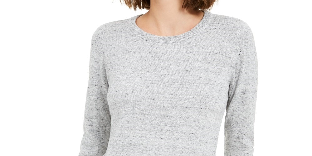 Maison Jules Women's Flecked Sweater Grey Size Small