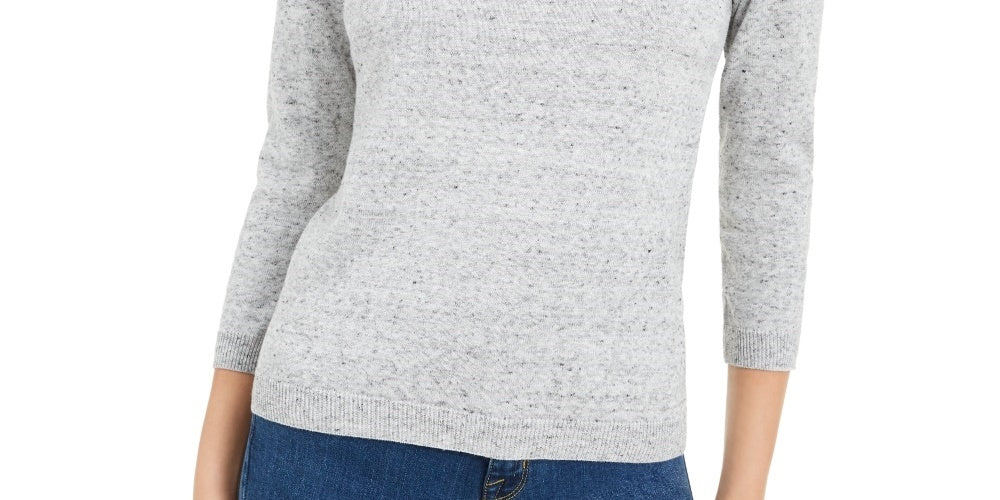 Maison Jules Women's Flecked Sweater Grey Size Small
