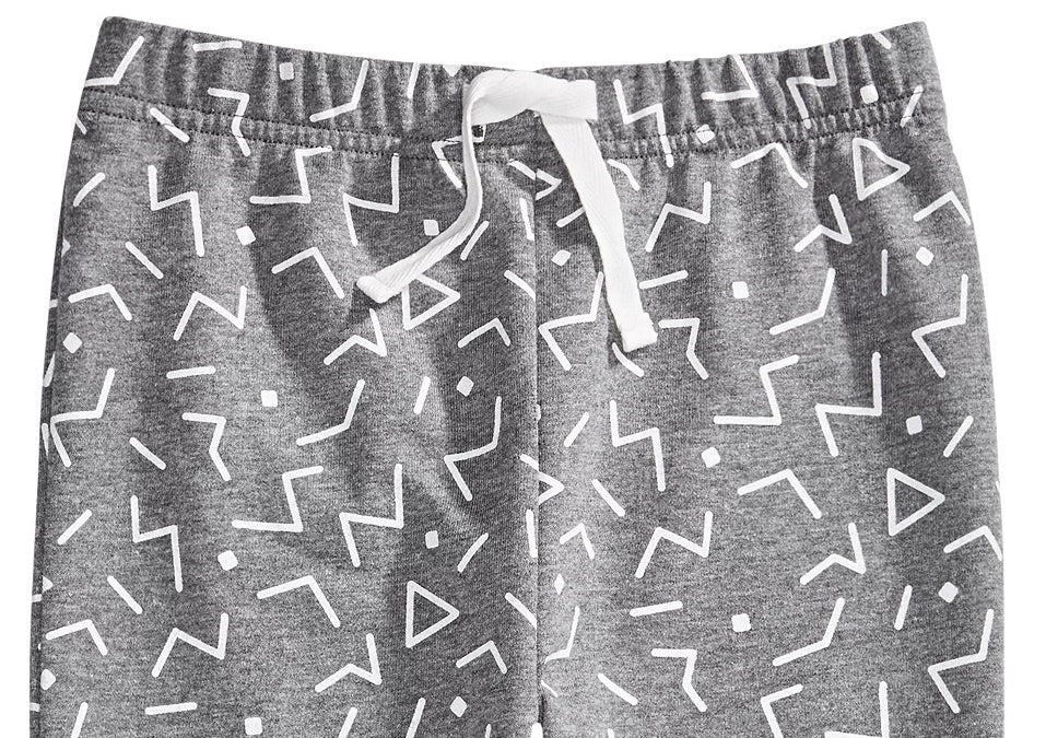 First Impressions Baby Boy's Geo-Print Joggers Gray Size 12 Months