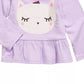 First Impressions Toddler Girls Cotton Caticorn Peplum Hem T-Shirt Purple Size 2T