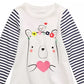 First Impressions Toddler Girl's Cotton Striped Bear T-Shirt White Size 3T