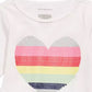 First Impressions Baby Girl's Cotton Rainbow Heart Peplum T-Shirt White Size 18 Months