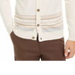 Tasso Elba Men's Geo-Stripe Intarsia-Knit Cardigan White Size Extra Large