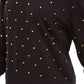 INC International Concepts Women's Studded Sweatshirt Black Size X-Small