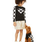 Charter Club Little Girls Buffalo Check Family Sweater Natural Size 6