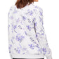 Karen Scott Women's Floral Print Fleece Sweatshirt Purple Size Small