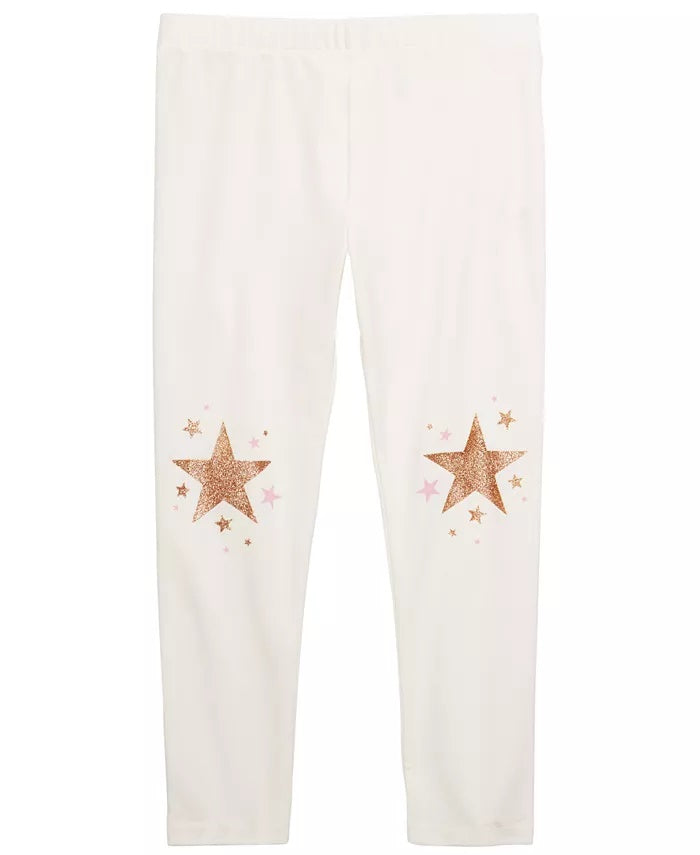 Epic Threads Little Girl's Star Knee Leggings White Size 6X